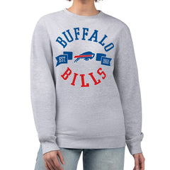 Buffalo Bills G-III 4Her by Carl Banks Women's Large Team Graphic Fleece Pullover Sweatshirt - Heather Gray - NFL