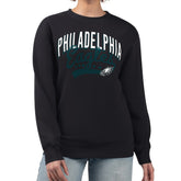 Philadelphia Eagles G-III 4Her by Carl Banks Women's Filigree Logo Graphic Fleece Pullover Sweatshirt - Black - NFL