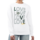 Green Bay Packers G-III 4Her by Carl Banks Women's Lots of Love Graphic Fleece Pullover Sweatshirt - White - NFL