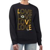Green Bay Packers G-III 4Her by Carl Banks Women's Lots of Love Graphic Fleece Pullover Sweatshirt - Black - NFL