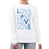 Detroit Lions G-III 4Her by Carl Banks Women's Lots of Love Graphic Fleece Pullover Sweatshirt - White - NFL