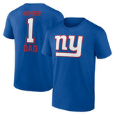 New York Giants Father's Day #1 Dad T-Shirt - Royal - NFL