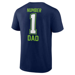 Seattle Seahawks Father's Day #1 Dad T-Shirt - College Navy - NFL