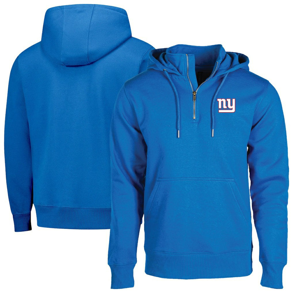 New York Giants Dunbrooke Unisex Defender Quarter-Zip Hoodie - Royal - NFL