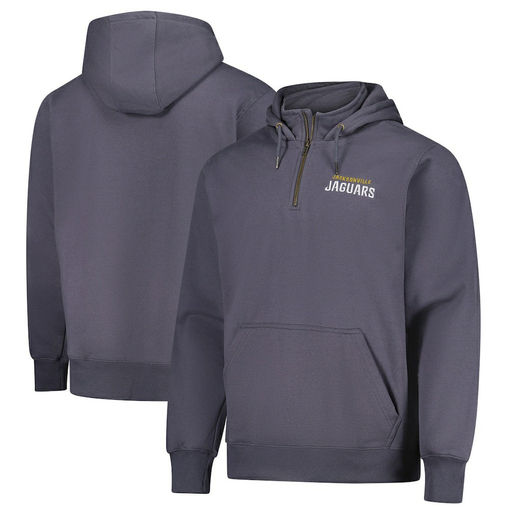 Jacksonville Jaguars Dunbrooke Unisex Defender Quarter-Zip Hoodie - Graphite - NFL