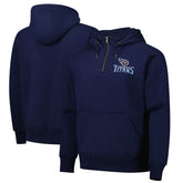 Tennessee Titans Dunbrooke Unisex Defender Quarter-Zip Hoodie - Navy - NFL
