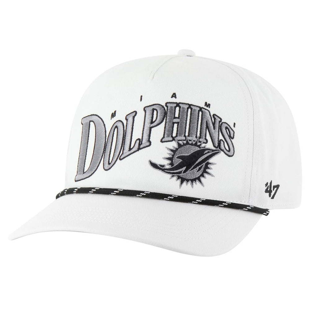 Miami Dolphins '47 Wave Speckle Hitch Rope Adjustable Hat - White - 47 brand