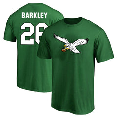 Saquon Barkley Philadelphia Eagles Big & Tall Player Name & Number T-Shirt - Kelly Green - Fanatics