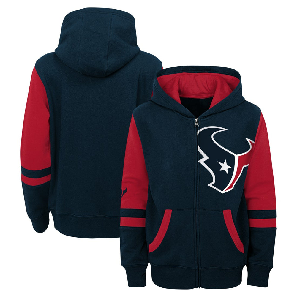 Houston Texans Preschool Stadium Color Block Full-Zip Hoodie - Navy - NFL