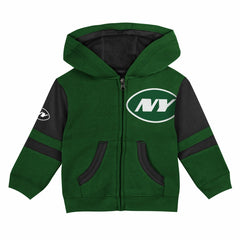 New York Jets Preschool Stadium Color Block Full-Zip Hoodie - Green - NFL