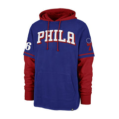 47 brand Philadelphia 76ers '47 Trifecta Shortstop Pullover Hoodie Royal