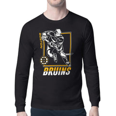 Boston Bruins Starter Player Grid Long Sleeve T-Shirt - Black | NHL near me