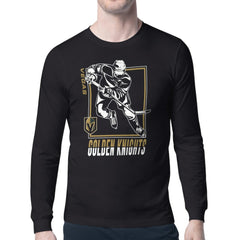 Vegas Golden Knights Starter Player Grid Long Sleeve T-Shirt - Black | NHL Lifestyle