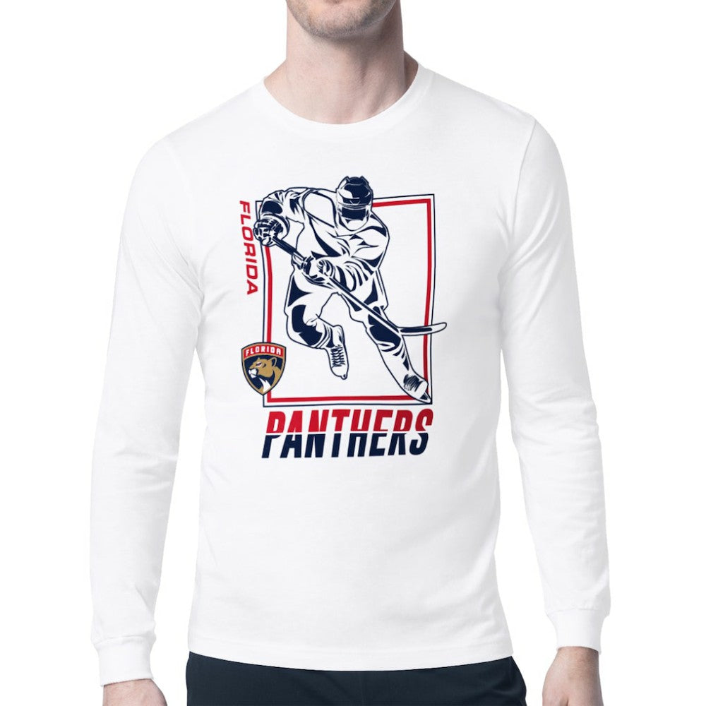 Florida Panthers Starter Player Grid Long Sleeve T-Shirt - White | NHL Lifestyle
