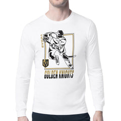 Vegas Golden Knights Starter Player Grid Long Sleeve T-Shirt - White | NHL Lifestyle