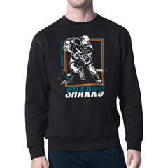 San Jose Sharks Starter Player Grid Fleece Pullover Sweatshirt - Black | NHL on sale