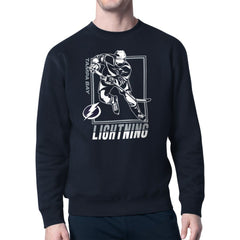 Tampa Bay Lightning Starter Player Grid Fleece Pullover Sweatshirt - Navy | NHL discount