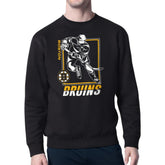 Boston Bruins Starter Player Grid Fleece Pullover Sweatshirt - Black | NHL near me