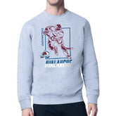 Colorado Avalanche Starter Player Grid Fleece Pullover Sweatshirt - Heather Gray | NHL sale
