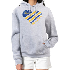 Golden State Warriors G-III 4Her by Carl Banks Women's Heart Pullover Hoodie - Heather Gray
