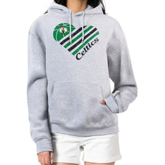 Boston Celtics G-III 4Her by Carl Banks Women's Heart Pullover Hoodie - Heather Gray