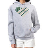 Milwaukee Bucks G-III 4Her by Carl Banks Women's Heart Pullover Hoodie - Heather Gray