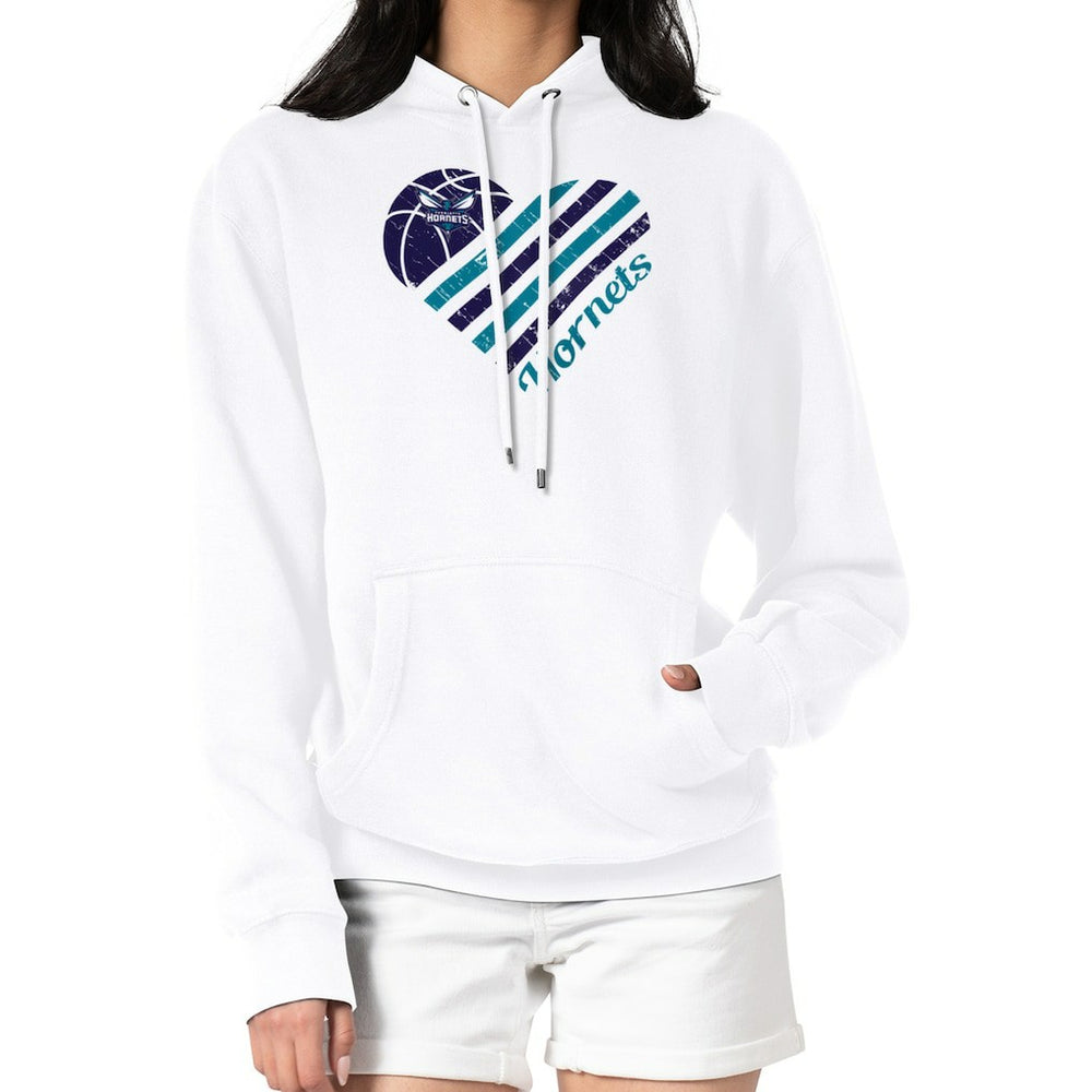 Charlotte Hornets G-III 4Her by Carl Banks Women's Heart Pullover Hoodie - White