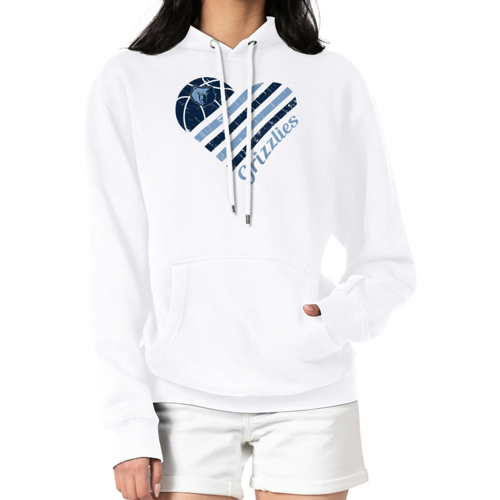 Memphis Grizzlies G-III 4Her by Carl Banks Women's Heart Pullover Hoodie - White