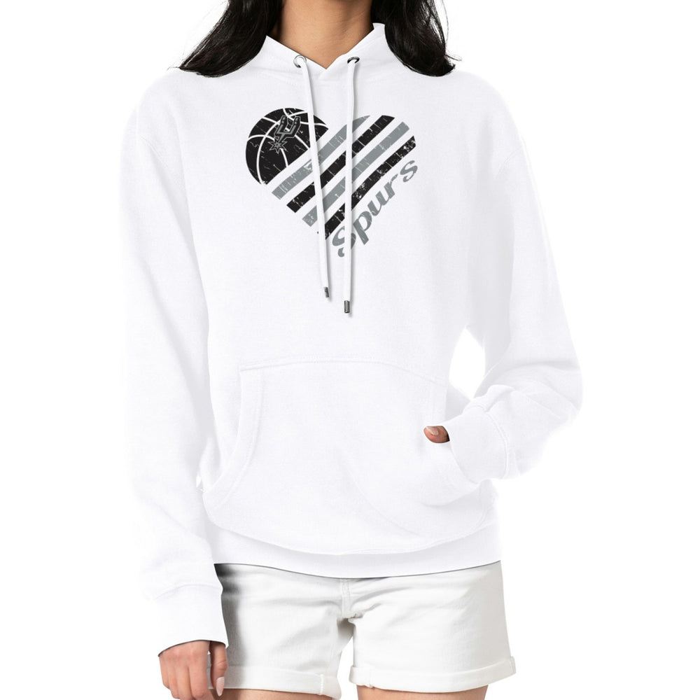 San Antonio Spurs G-III 4Her by Carl Banks Women's Heart Pullover Hoodie - White