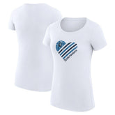 Minnesota Timberwolves G-III 4Her by Carl Banks Women's Super-Slim Fit Lightweight Heart T-Shirt White