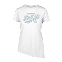 Columbus Blue Jackets Levelwear Women's Birch Sweep T-Shirt - White | NHL Lifestyle