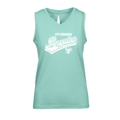 Pittsburgh Penguins Levelwear Women's Paisley Sweep V-Neck Tank Top - Mint | NHL Clearance