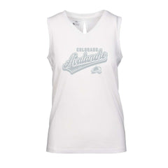 Colorado Avalanche Levelwear Women's Paisley Sweep V-Neck Tank Top - White | NHL sale