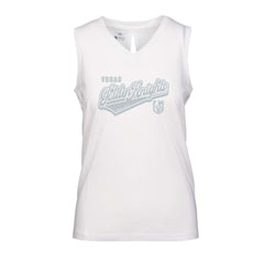 Vegas Golden Knights Levelwear Women's Paisley Sweep V-Neck Tank Top - White | NHL Lifestyle