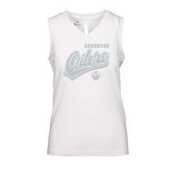 Edmonton Oilers Levelwear Women's Paisley Sweep V-Neck Tank Top - White | NHL online