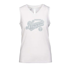 Denver Nuggets Levelwear Women's Paisley Sweep V-Neck Tank Top White