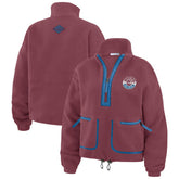 Colorado Avalanche WEAR by Erin Andrews Women's Polar Fleece Half-Zip Jacket - Burgundy | NHL on sale