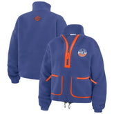New York Islanders WEAR by Erin Andrews Women's Polar Fleece Half-Zip Jacket - Royal | NHL discount