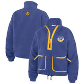 St. Louis Blues WEAR by Erin Andrews Women's Polar Fleece Half-Zip Jacket - Blue | NHL on sale