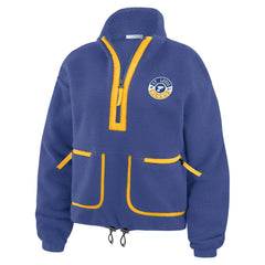 St. Louis Blues WEAR by Erin Andrews Women's Polar Fleece Half-Zip Jacket - Blue | NHL on sale