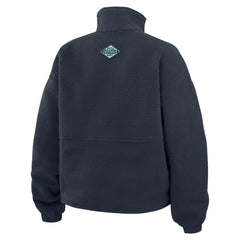 Seattle Kraken WEAR by Erin Andrews Women's Polar Fleece Half-Zip Jacket - Deep Sea Blue | NHL sale