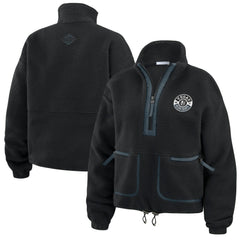 Vegas Golden Knights WEAR by Erin Andrews Women's Polar Fleece Half-Zip Jacket - Black | NHL discount