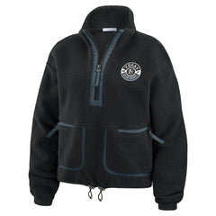 Vegas Golden Knights WEAR by Erin Andrews Women's Polar Fleece Half-Zip Jacket - Black | NHL discount