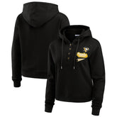 Pittsburgh Penguins WEAR by Erin Andrews Women's Waffle-Knit Pullover Hoodie - Black | NHL on sale