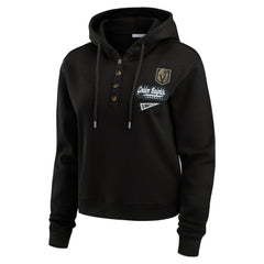 Vegas Golden Knights WEAR by Erin Andrews Women's Waffle-Knit Pullover Hoodie - Black | NHL near me