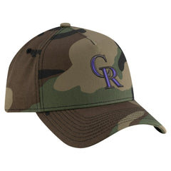 Colorado Rockies New Era Woodland Team Pop 9FORTY A-Frame Adjustable Hat Online