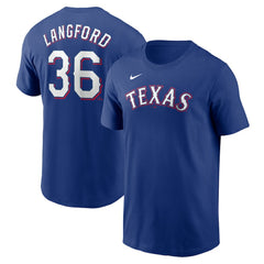 Wyatt Langford Texas Rangers Nike Fuse Name & Number T-Shirt Near Me