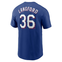 Wyatt Langford Texas Rangers Nike Fuse Name & Number T-Shirt Near Me