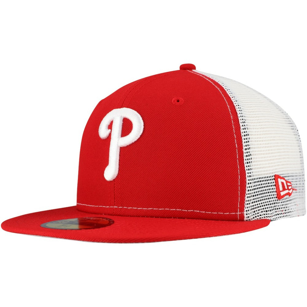 Philadelphia Phillies New Era Team Color 59FIFTY Trucker Fitted Hat Discount