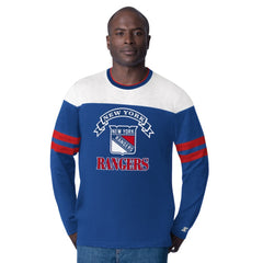 New York Rangers Starter Blitz Durene Long Sleeve T-Shirt - Blue | NHL sale